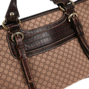 Celine Brown Canvas Macadam Boogie Tote Handbag WC-ST-0047 166688
