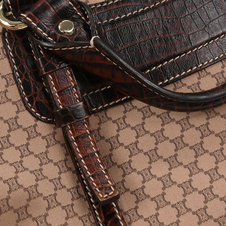 Celine Brown Canvas Macadam Boogie Tote Handbag WC-ST-0047 166688