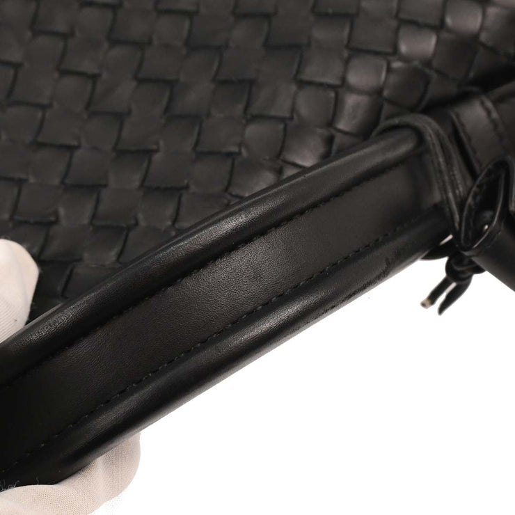 Bottega Veneta Black Intrecciato Business Handbag 122139 166691