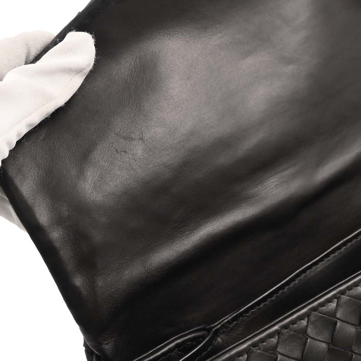 Bottega Veneta Black Intrecciato Business Handbag 122139 166691