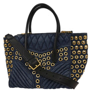 Miu Miu Navy Denim Biker Tote Bag R1032V 53 166694