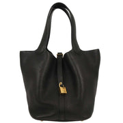 Hermes Black Taurillon Clemence Picotin Lock 22 MM Handbag DAM003UH 166696
