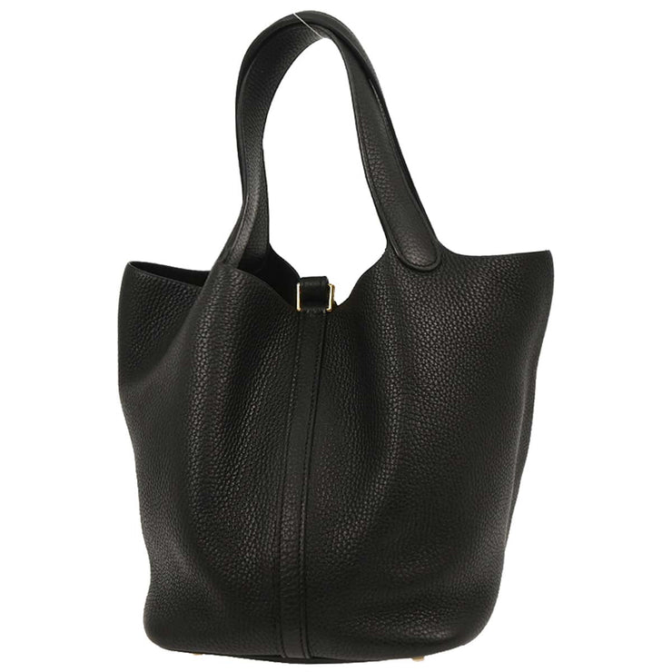 Hermes Black Taurillon Clemence Picotin Lock 22 MM Handbag DAM003UH 166696