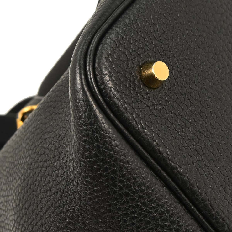 Hermes Black Taurillon Clemence Picotin Lock 22 MM Handbag DAM003UH 166696