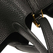 Hermes Black Taurillon Clemence Picotin Lock 22 MM Handbag DAM003UH 166696