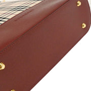 Burberry Beige Bordeaux Burberry Check Shoulder Bag 166698