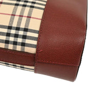 Burberry Beige Bordeaux Burberry Check Shoulder Bag 166698