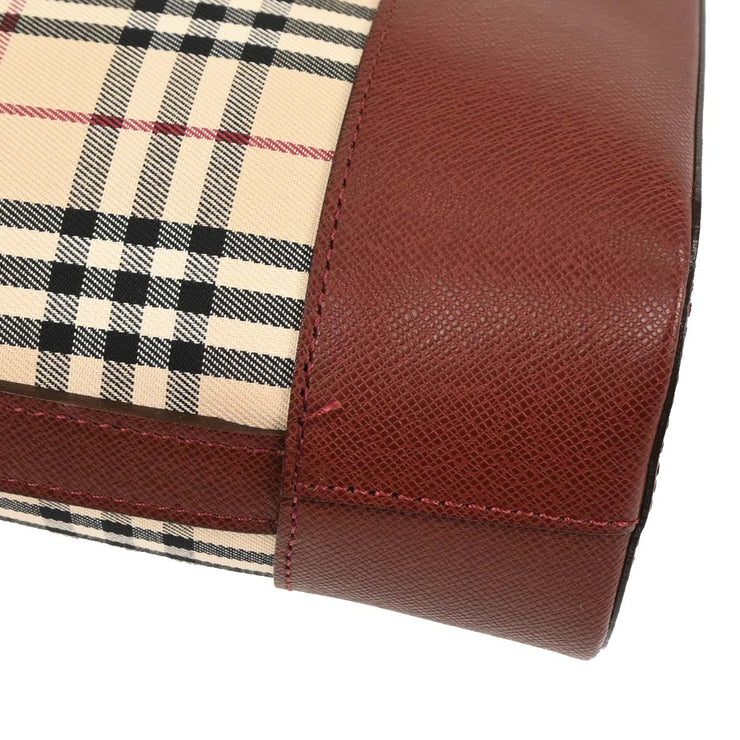 Burberry Beige Bordeaux Burberry Check Shoulder Bag 166698
