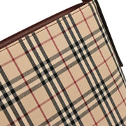 Burberry Beige Bordeaux Burberry Check Shoulder Bag 166698