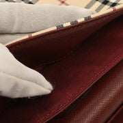 Burberry Beige Bordeaux Burberry Check Shoulder Bag 166698