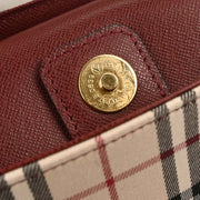 Burberry Beige Bordeaux Burberry Check Shoulder Bag 166698