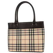 Burberry Beige Brown Burberry Check Tote Bag 166699
