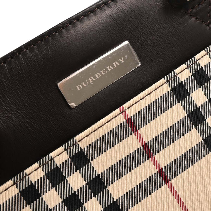 Burberry Beige Brown Burberry Check Tote Bag 166699