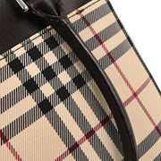 Burberry Beige Brown Burberry Check Tote Bag 166699