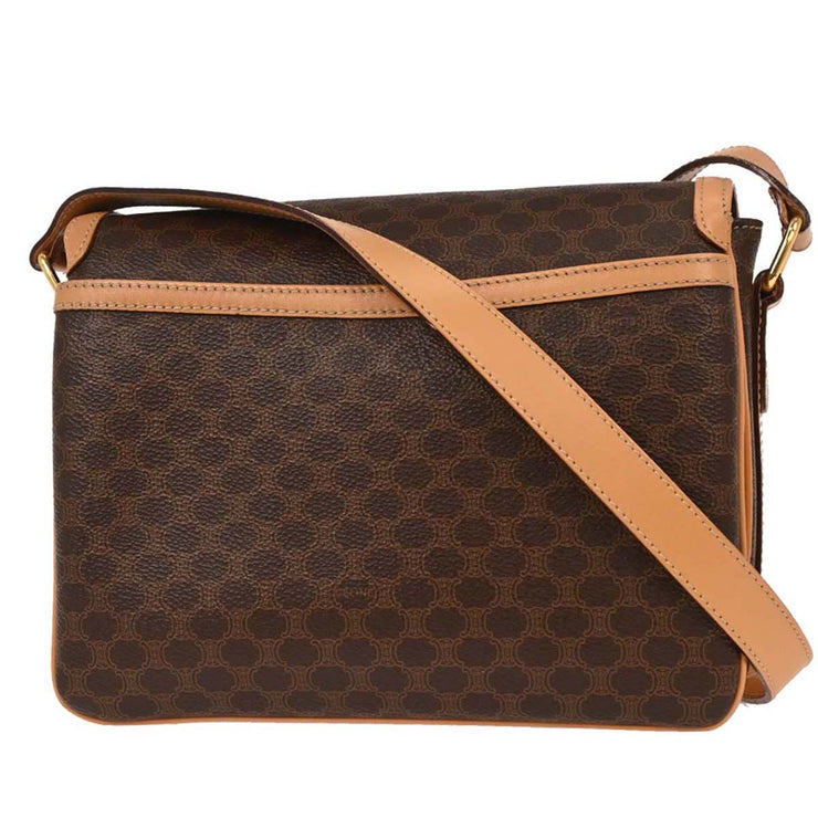 Celine Brown Macadam Shoulder Bag M14 166700