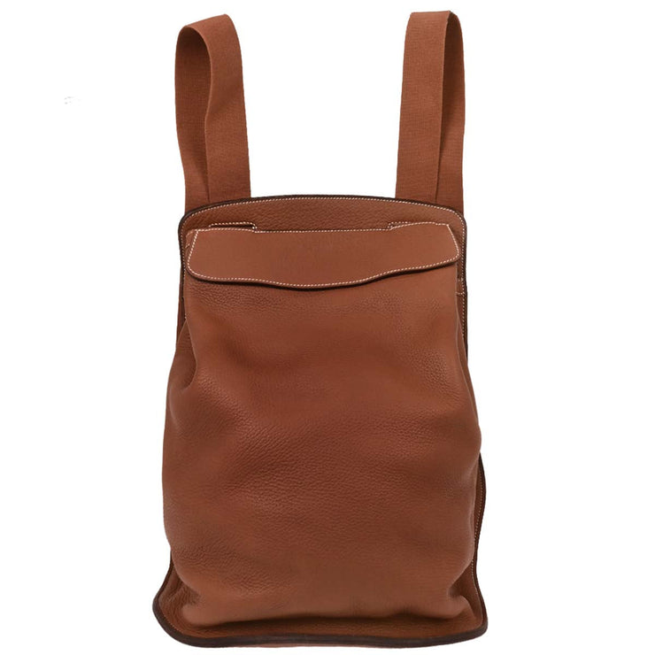 Hermes Gold Taurillon Clemence Sherpa Backpack 27 Circle:Y 166704