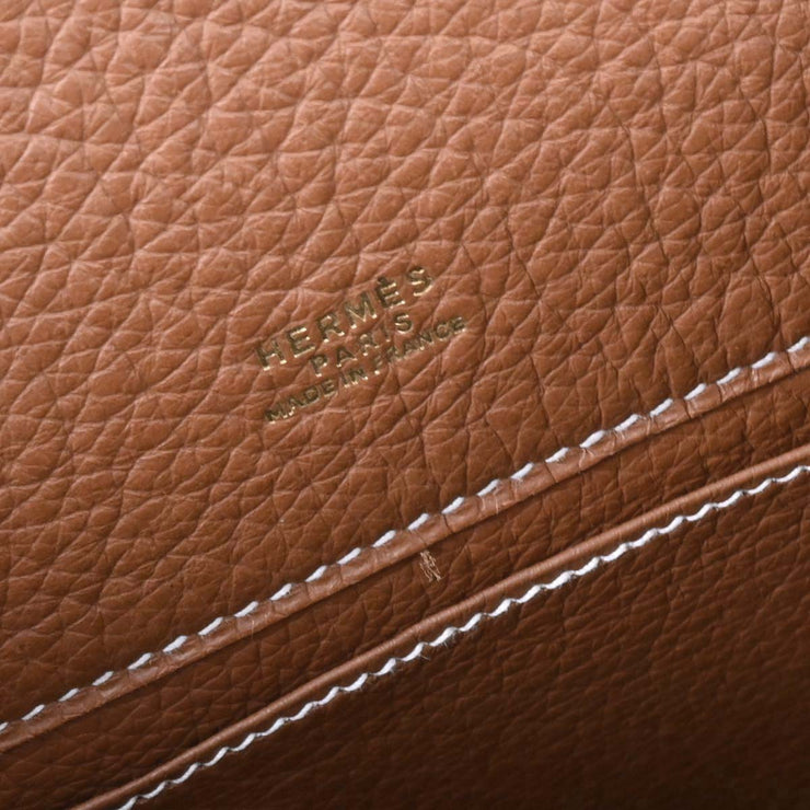 Hermes Gold Taurillon Clemence Sherpa Backpack 27 Circle:Y 166704