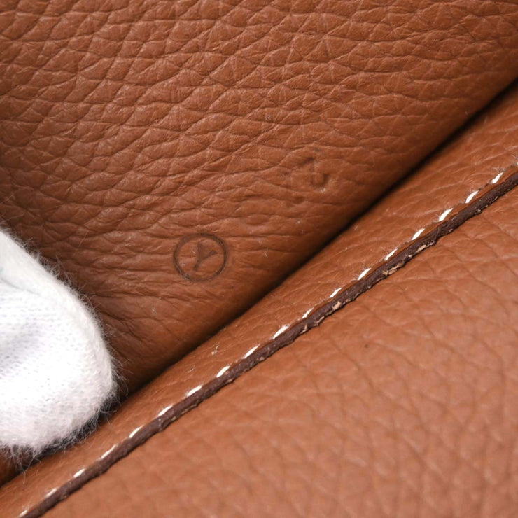 Hermes Gold Taurillon Clemence Sherpa Backpack 27 Circle:Y 166704