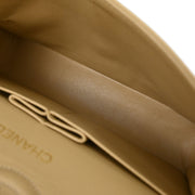 Chanel Beige Lambskin Small Classic Double Flap Shoulder Bag 166705