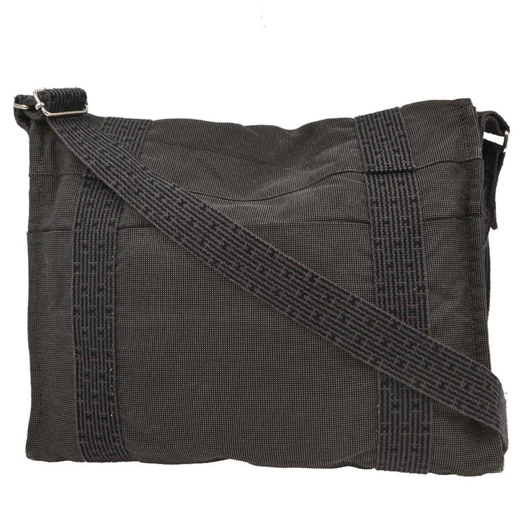 Hermes Gray Canvas Herline Besace MM Messenger Bag 166706