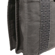 Hermes Gray Canvas Herline Besace MM Messenger Bag 166706