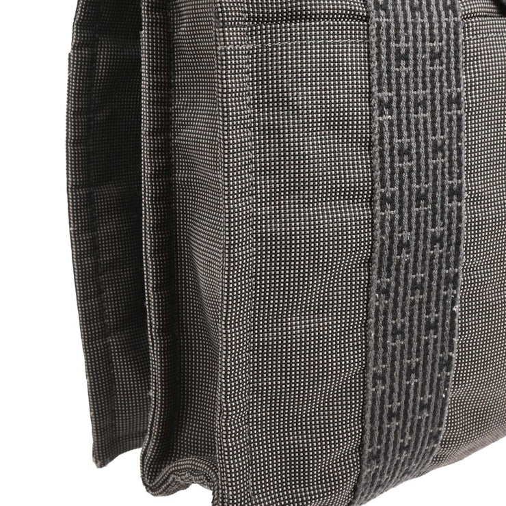 Hermes Gray Canvas Herline Besace MM Messenger Bag 166706