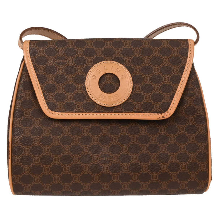 Celine Brown Macadam Shoulder Bag M13 166707