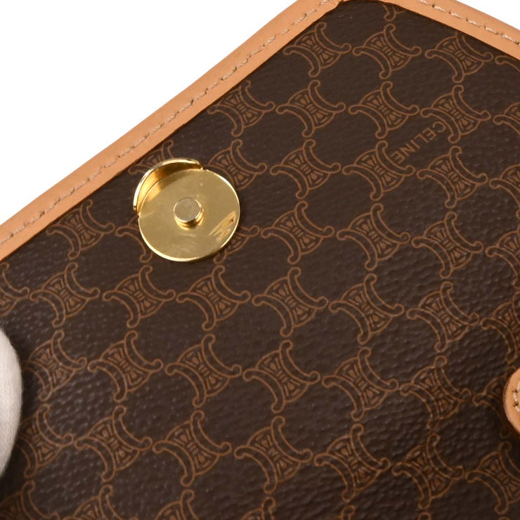 Celine Brown Macadam Shoulder Bag M13 166707