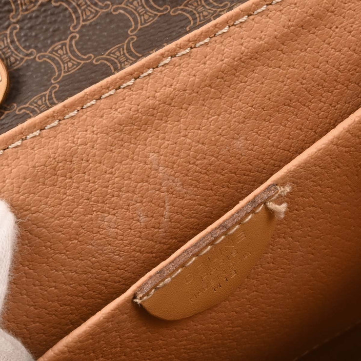 Celine Brown Macadam Shoulder Bag M13 166707