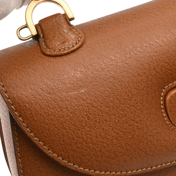 Gucci Brown Pigskin Bamboo 2way Handbag 000¥926¥0633 166711