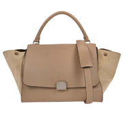 Celine Beige Trapeze 2way Handbag S-SN-0182 S-CU-1092 166713