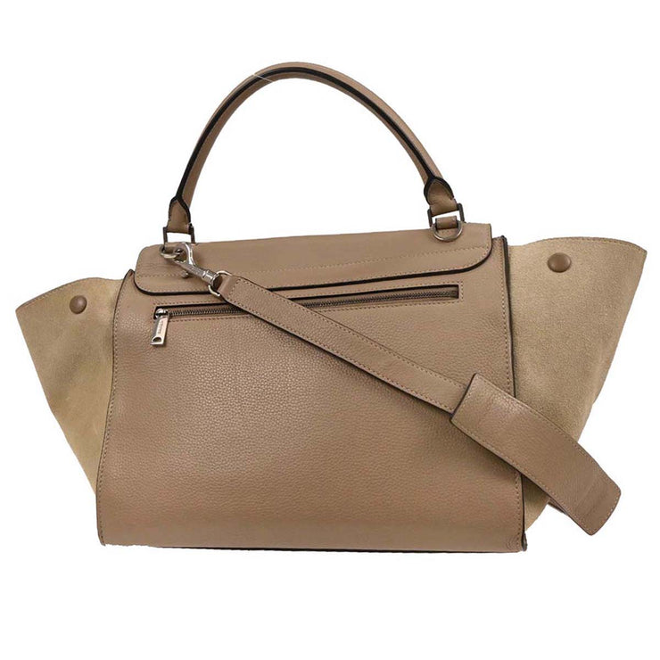 Celine Beige Trapeze 2way Handbag S-SN-0182 S-CU-1092 166713