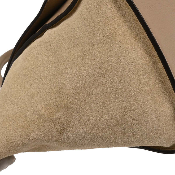 Celine Beige Trapeze 2way Handbag S-SN-0182 S-CU-1092 166713