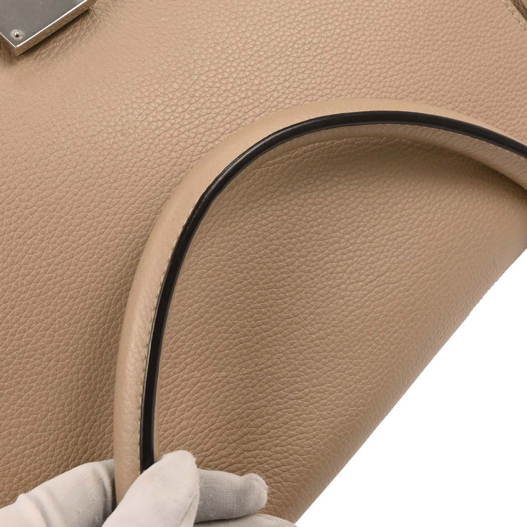 Celine Beige Trapeze 2way Handbag S-SN-0182 S-CU-1092 166713