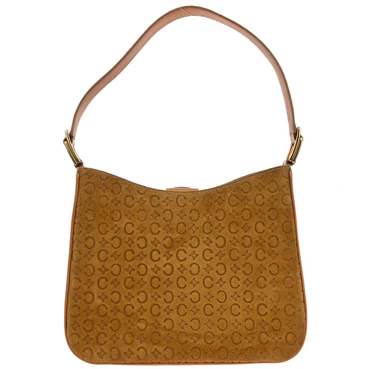 Celine Brown Suede C Macadam Handbag MC00/2 166716