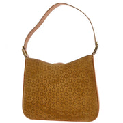 Celine Brown Suede C Macadam Handbag MC00/2 166716