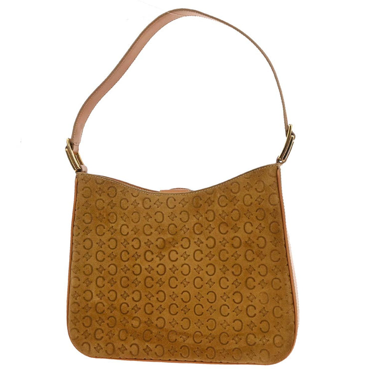 Celine Brown Suede C Macadam Handbag MC00/2 166716