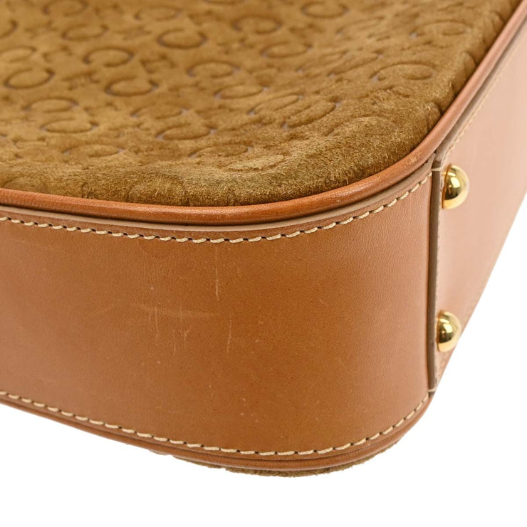 Celine Brown Suede C Macadam Handbag MC00/2 166716