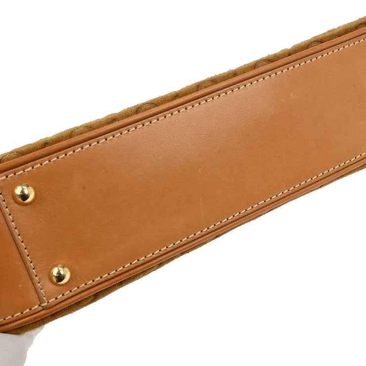 Celine Brown Suede C Macadam Handbag MC00/2 166716