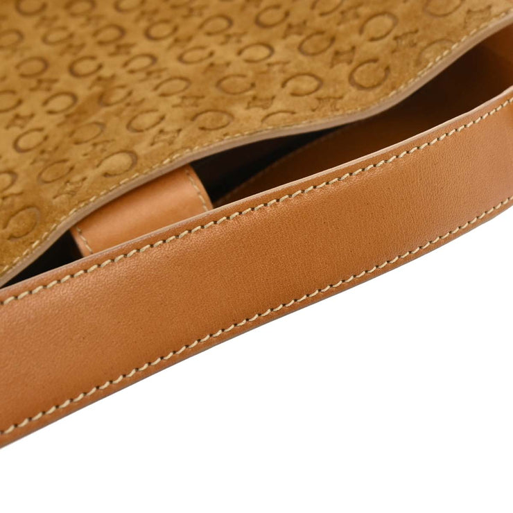Celine Brown Suede C Macadam Handbag MC00/2 166716