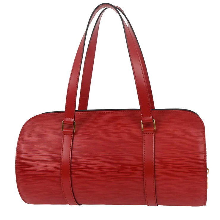 Louis Vuitton Red Epi Soufflot Handbag M52227 MI0977 166717