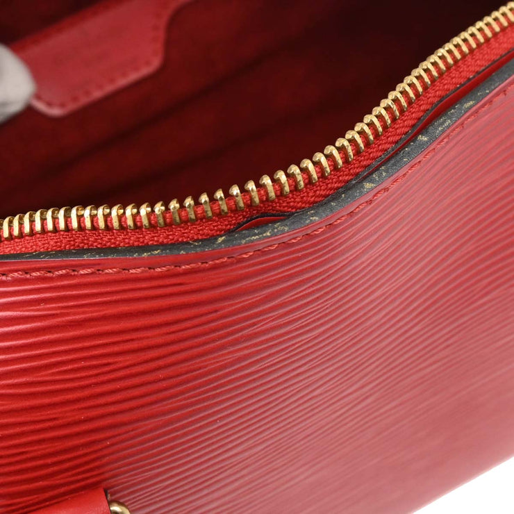 Louis Vuitton Red Epi Soufflot Handbag M52227 MI0977 166717