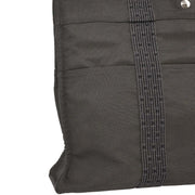Hermes Gray Canvas Herline Tote MM Handbag 166719