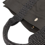 Hermes Gray Canvas Herline Tote MM Handbag 166719