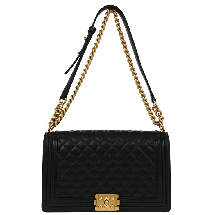 Boy Chanel Black Calfskin Medium Shoulder Bag 166721