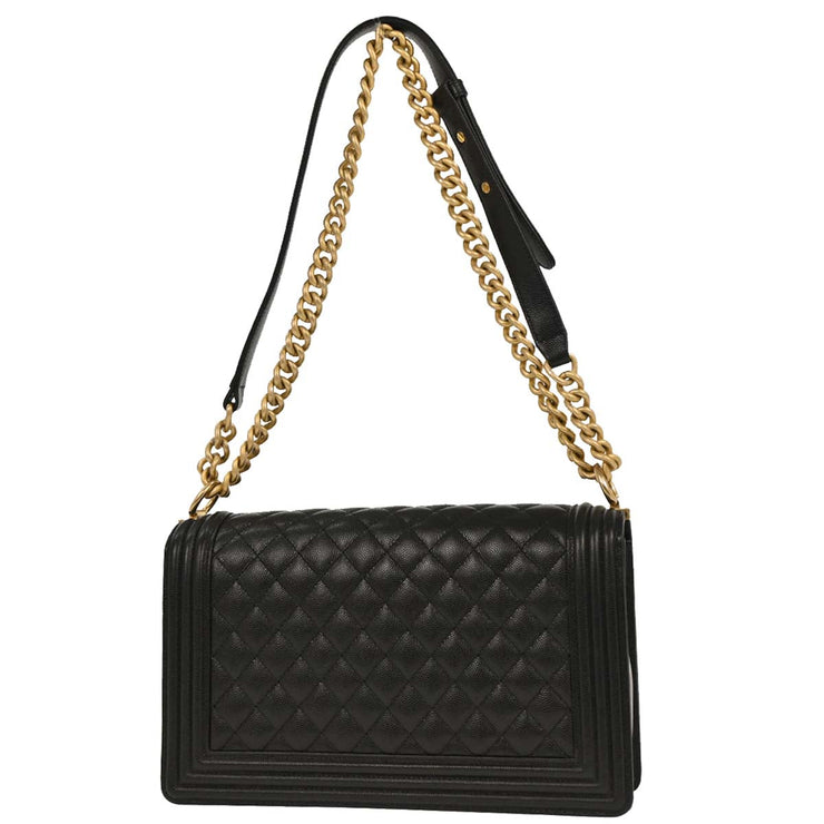 Boy Chanel Black Calfskin Medium Shoulder Bag 166721