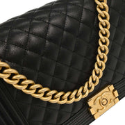 Boy Chanel Black Calfskin Medium Shoulder Bag 166721
