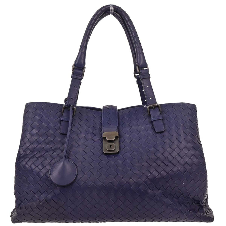 Bottega Veneta Purple Intrecciato Roma Tote Bag B04189436N 166722