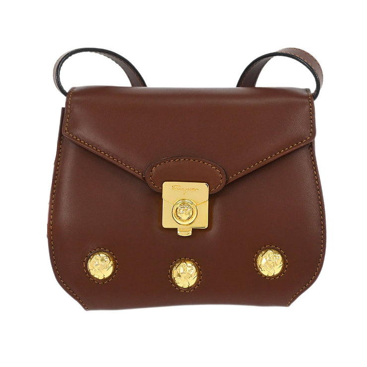 Salvatore Ferragamo Brown Shoulder Bag DQ-21 5640 166723