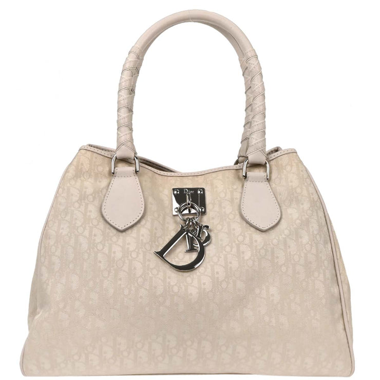 Christian Dior White Lovely Trotter Tote Bag 05-BO-1016 166724